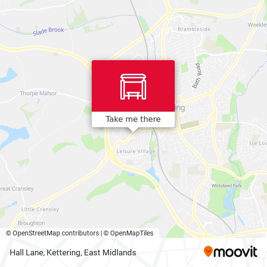 Hall Lane, Kettering map