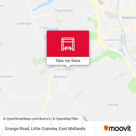 Grange Road, Little Cransley map