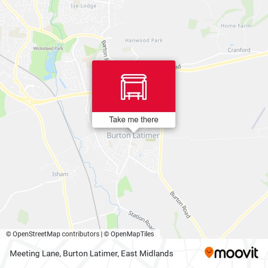 Meeting Lane, Burton Latimer map