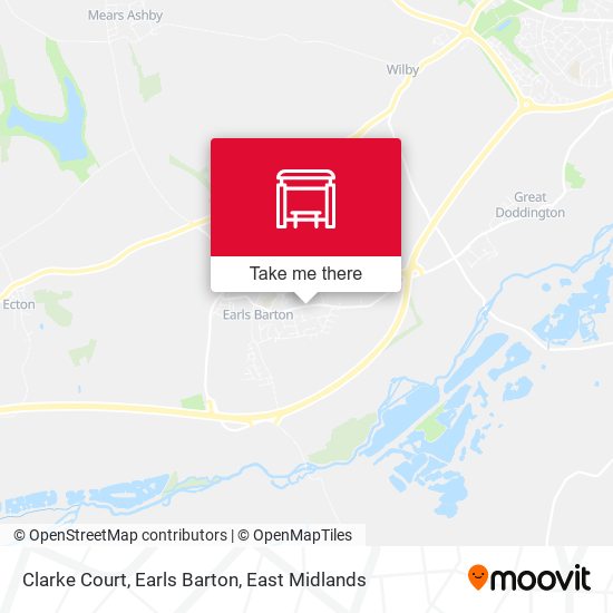 Clarke Court, Earls Barton map