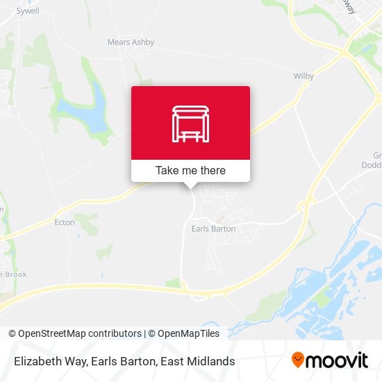 Elizabeth Way, Earls Barton map
