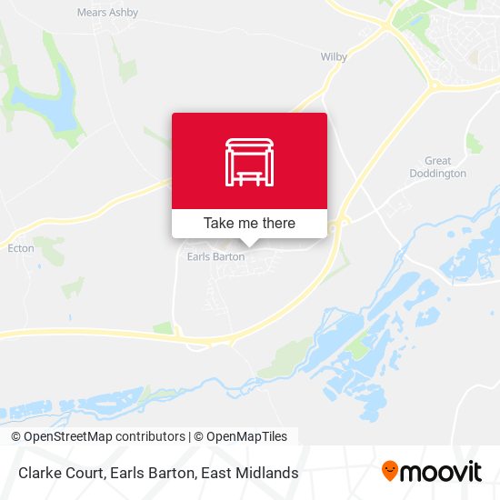 Clarke Court, Earls Barton map