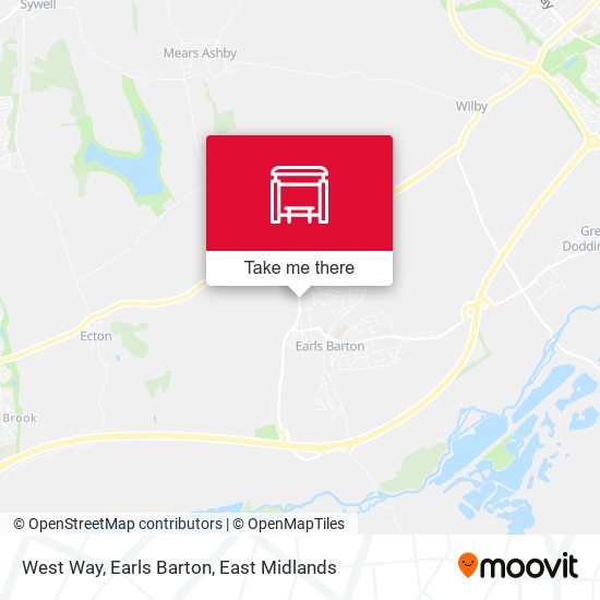 West Way, Earls Barton map