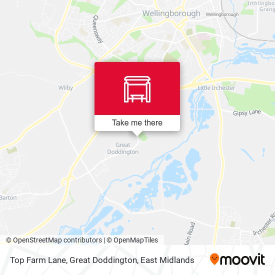 Top Farm Lane, Great Doddington map