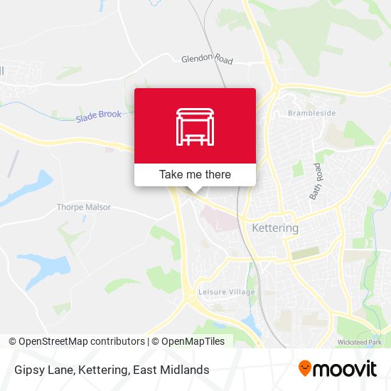 Gipsy Lane, Kettering map