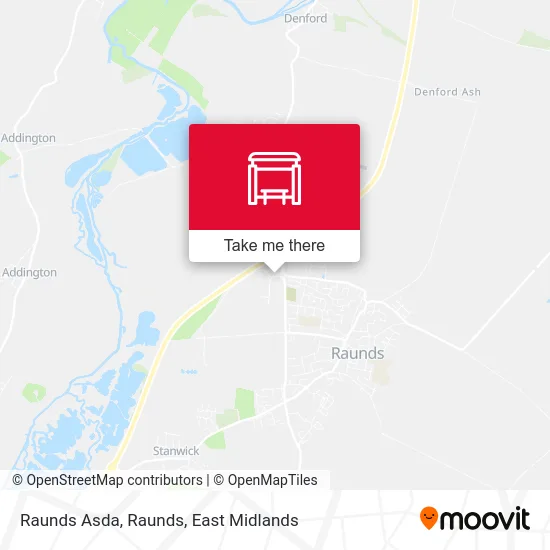 Raunds Asda, Raunds map