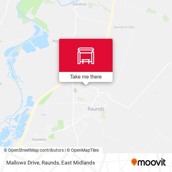 Mallows Drive, Raunds map