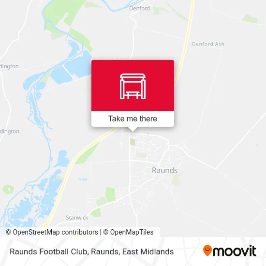 Raunds Football Club, Raunds map
