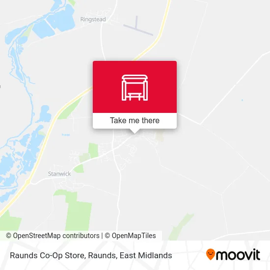 Raunds Co-Op Store, Raunds map