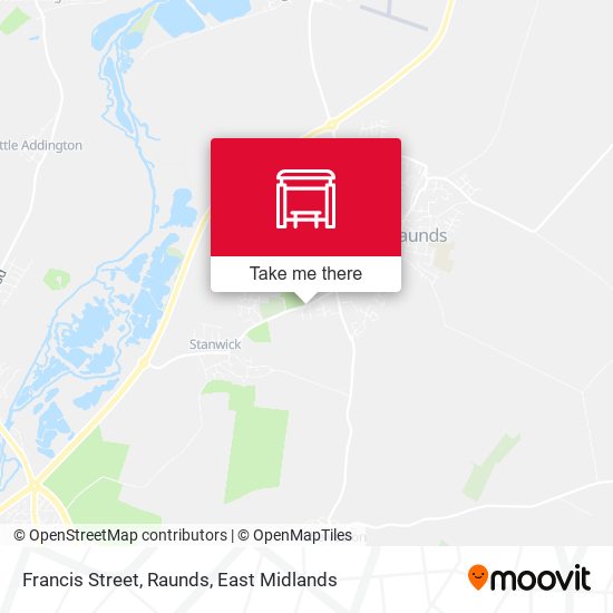 Francis Street, Raunds map