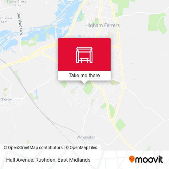 Hall Avenue, Rushden map