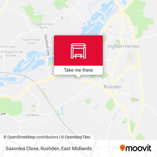 Saxonlea Close, Rushden map