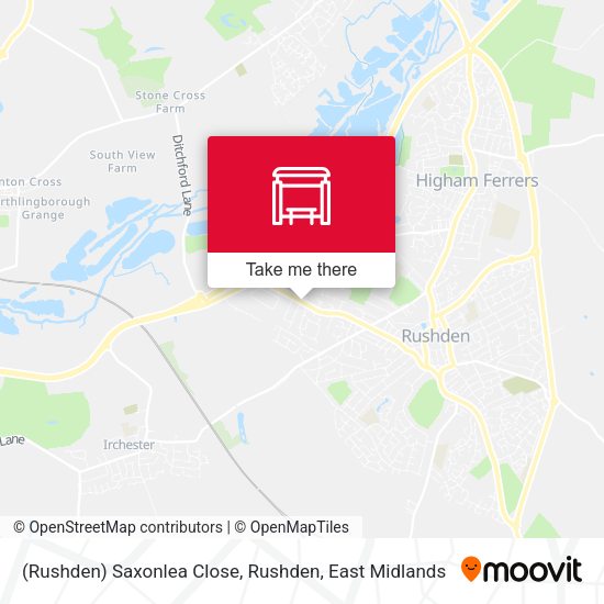 (Rushden) Saxonlea Close, Rushden map