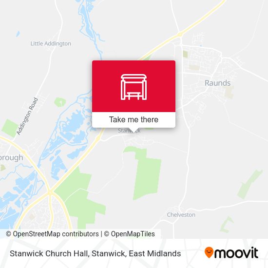 Stanwick Church Hall, Stanwick map