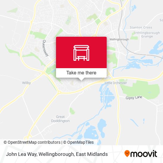 John Lea Way, Wellingborough map