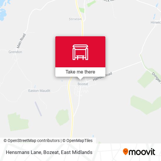Hensmans Lane, Bozeat map