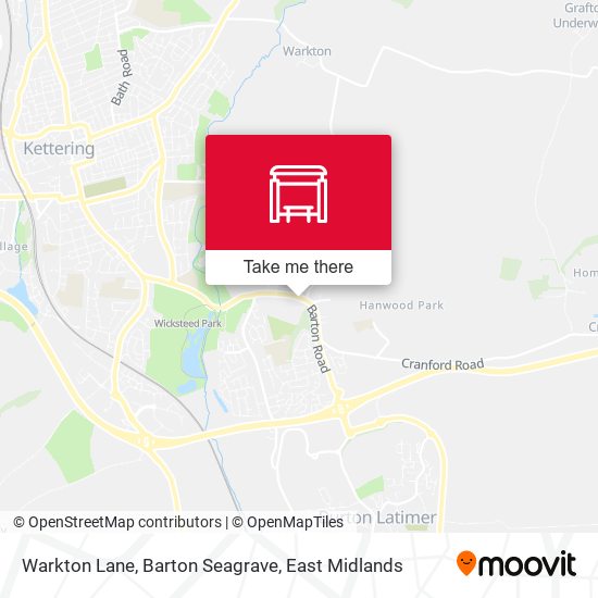 Warkton Lane, Barton Seagrave map