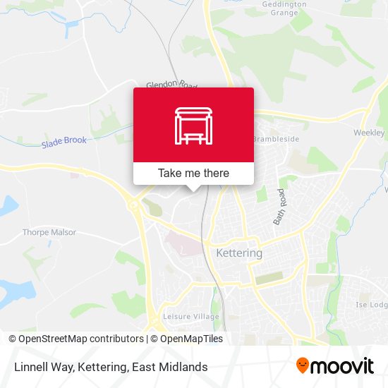 Linnell Way, Kettering map