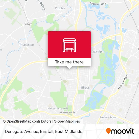 Denegate Avenue, Birstall map