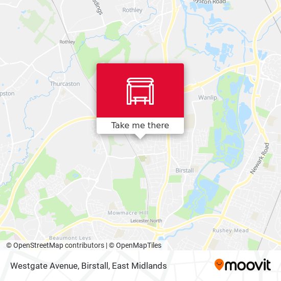 Westgate Avenue, Birstall map