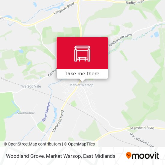 Woodland Grove, Market Warsop map