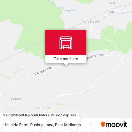 Hillside Farm, Rushup Lane map