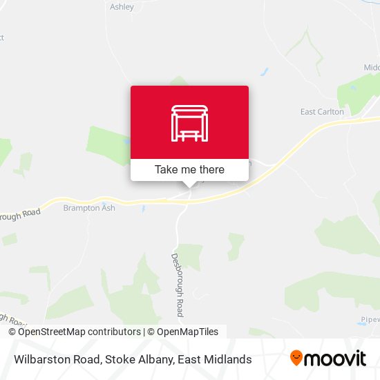 Wilbarston Road, Stoke Albany map
