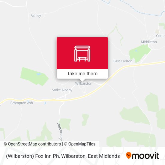 (Wilbarston) Fox Inn Ph, Wilbarston map