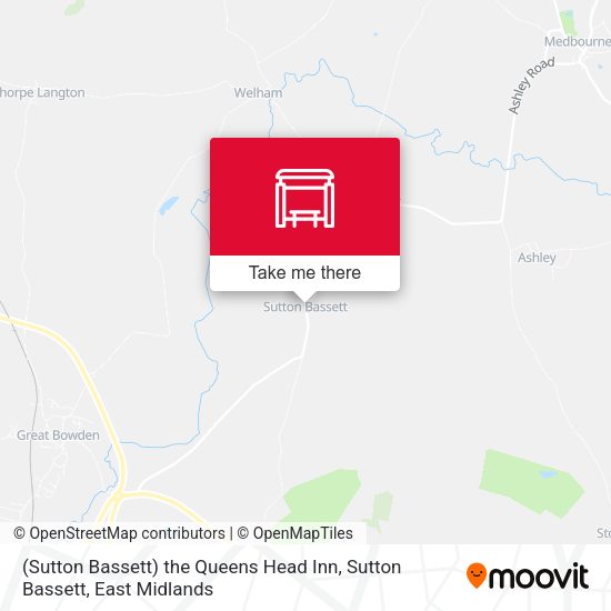 (Sutton Bassett) the Queens Head Inn, Sutton Bassett map