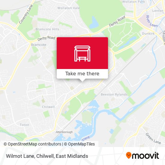 Wilmot Lane, Chilwell map