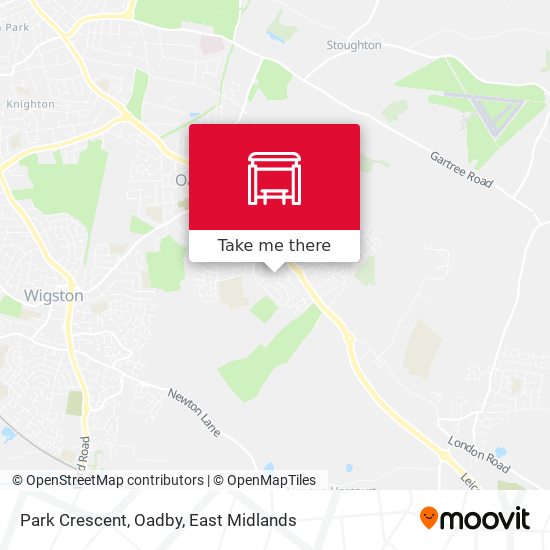 Park Crescent, Oadby map