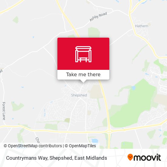 Countrymans Way, Shepshed map