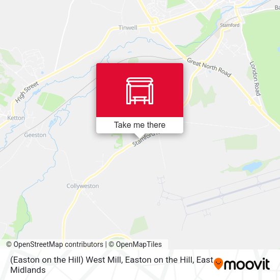 (Easton on the Hill) West Mill, Easton on the Hill map