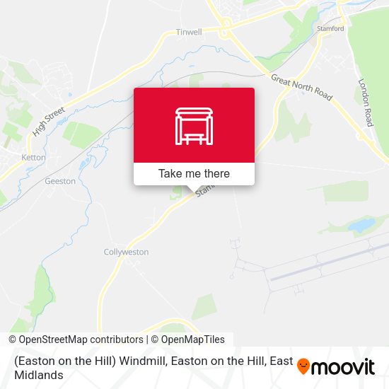 (Easton on the Hill) Windmill, Easton on the Hill map