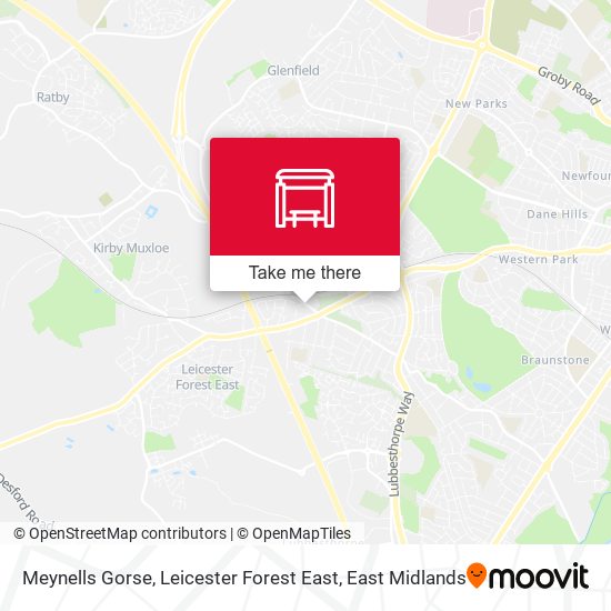 Meynells Gorse, Leicester Forest East map