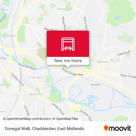 Donegal Walk, Chaddesden map