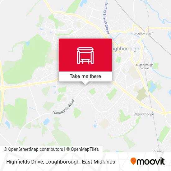 Highfields Drive, Loughborough map