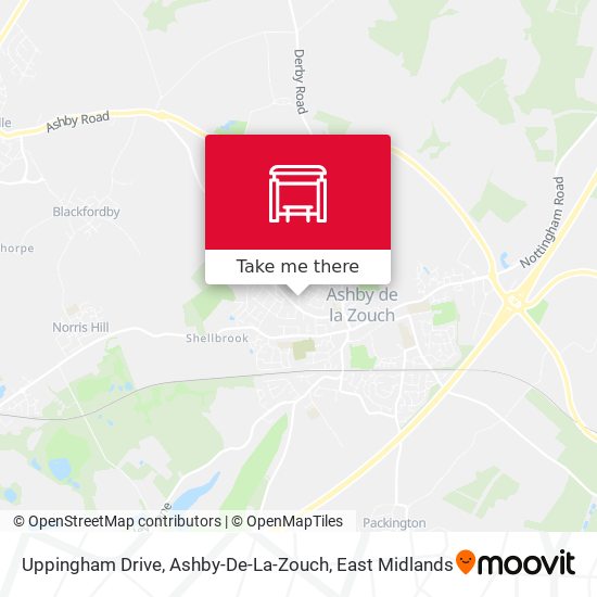 Uppingham Drive, Ashby-De-La-Zouch map