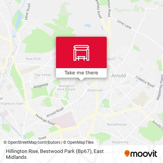 Hillington Rise, Bestwood Park (Bp67) map
