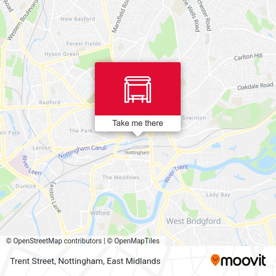Trent Street, Nottingham map