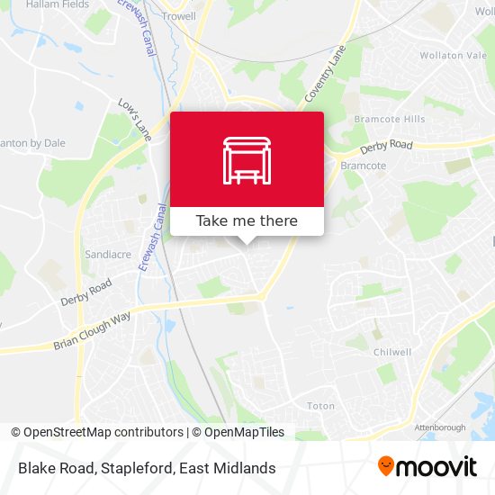 Blake Road, Stapleford map