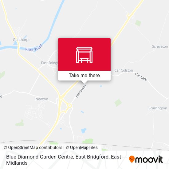Blue Diamond Garden Centre, East Bridgford map