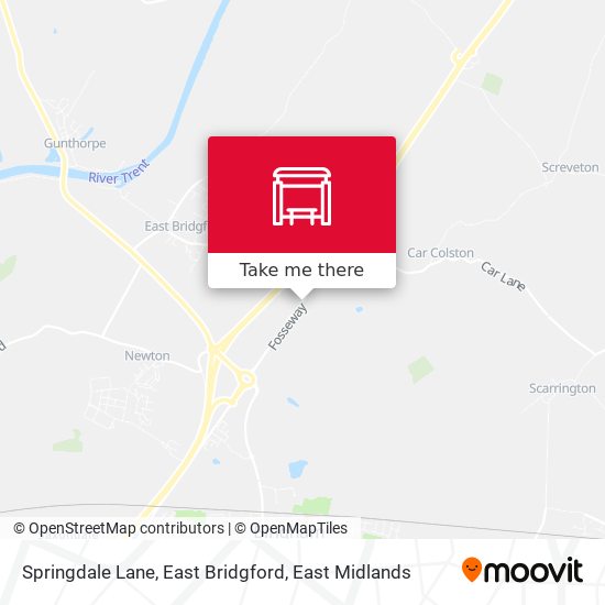 Springdale Lane, East Bridgford map