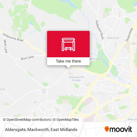 Aldersgate, Mackworth map