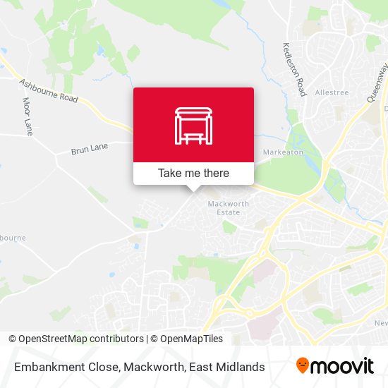 Embankment Close, Mackworth map