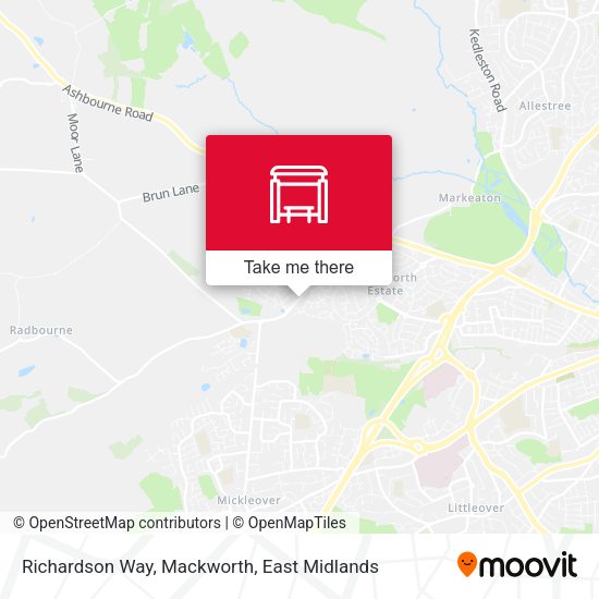 Richardson Way, Mackworth map