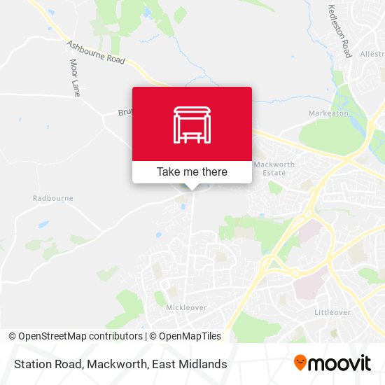 Station Road, Mackworth map