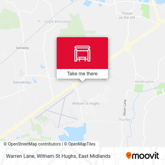 Warren Lane, Witham St Hughs map