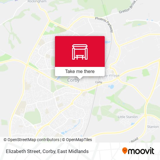 Elizabeth Street, Corby map
