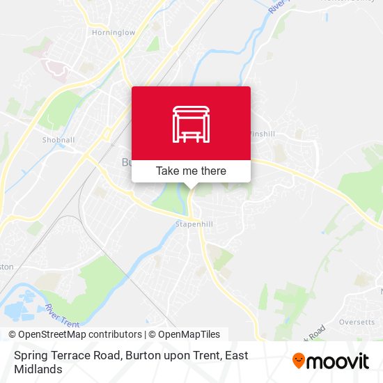 Spring Terrace Road, Burton upon Trent map